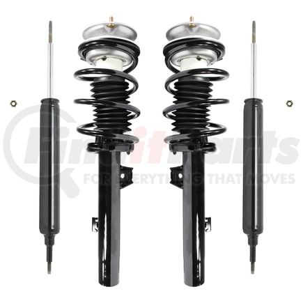Unity Automotive 4-11373-259710-001 Front and Rear Suspension Strut and Coil Spring Assembly Shock Absorber Kit