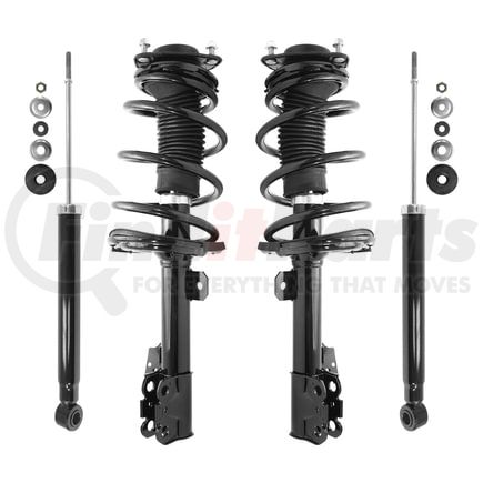 Unity Automotive 4-11387-254050-001 Front and Rear Suspension Strut and Coil Spring Assembly Shock Absorber Kit