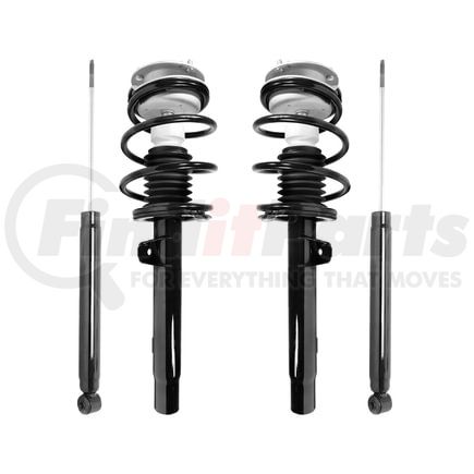 Unity Automotive 4-11371-259010-001 Front and Rear Suspension Strut and Coil Spring Assembly Shock Absorber Kit