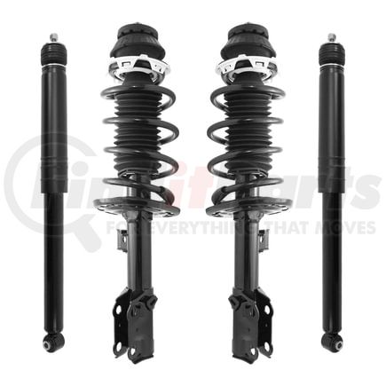 Unity Automotive 4-11411-250060-001 Front and Rear Suspension Strut and Coil Spring Assembly Shock Absorber Kit