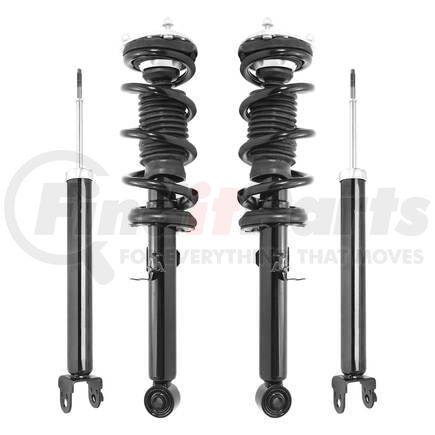 Unity Automotive 4-11413-255090-001 Front and Rear Suspension Strut and Coil Spring Assembly Shock Absorber Kit