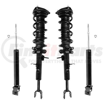 Unity Automotive 4-11393-255210-001 Front and Rear Suspension Strut and Coil Spring Assembly Shock Absorber Kit