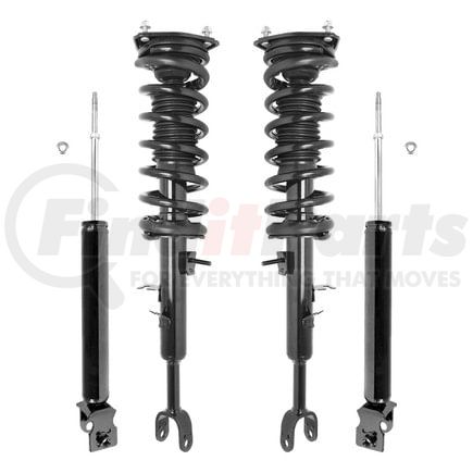 Unity Automotive 4-11397-255210-001 Front and Rear Suspension Strut and Coil Spring Assembly Shock Absorber Kit