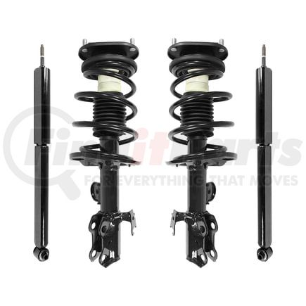Unity Automotive 4-11421-259360-001 Front and Rear Suspension Strut and Coil Spring Assembly Shock Absorber Kit