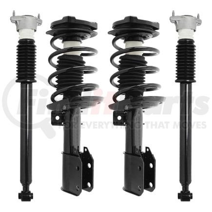 Unity Automotive 4-11480-254870-001 Front and Rear Suspension Strut and Coil Spring Assembly Shock Absorber Kit