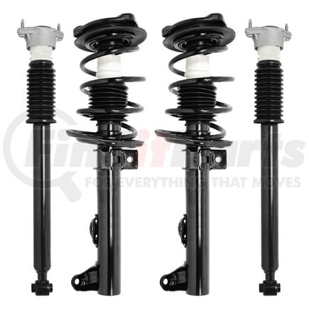 Unity Automotive 4-11470-254870-001 Front and Rear Suspension Strut and Coil Spring Assembly Shock Absorber Kit