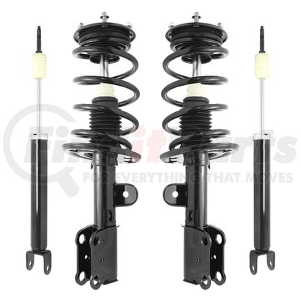 Unity Automotive 4-11547-252130-001 Front and Rear Suspension Strut and Coil Spring Assembly Shock Absorber Kit