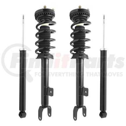 Unity Automotive 4-11540-253600-001 Front and Rear Suspension Strut and Coil Spring Assembly Shock Absorber Kit