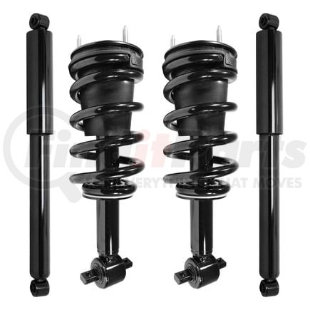 Unity Automotive 4-11580-251500-001 Front and Rear Suspension Strut and Coil Spring Assembly Shock Absorber Kit