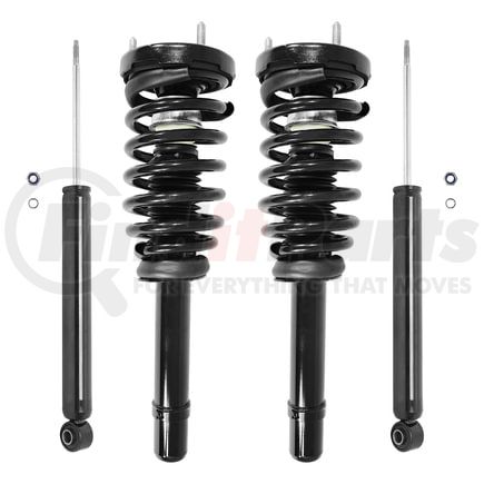 Unity Automotive 4-11560-259810-001 Front and Rear Suspension Strut and Coil Spring Assembly Shock Absorber Kit