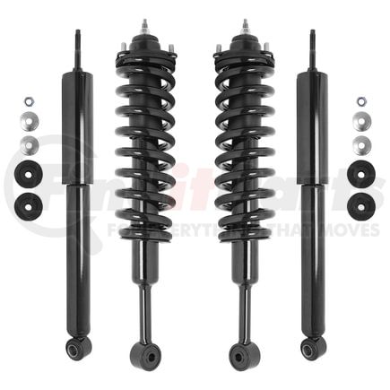 Unity Automotive 4-11563-254030-001 Front and Rear Suspension Strut and Coil Spring Assembly Shock Absorber Kit