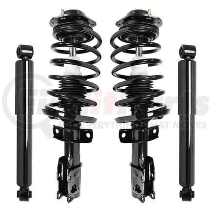 Unity Automotive 4-11601-251030-001 Front and Rear Suspension Strut and Coil Spring Assembly Shock Absorber Kit