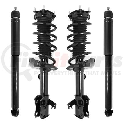Unity Automotive 4-11607-259250-001 Front and Rear Suspension Strut and Coil Spring Assembly Shock Absorber Kit