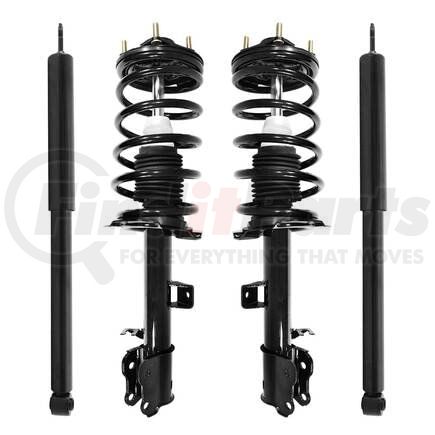 Unity Automotive 4-11621-252040-001 Front and Rear Suspension Strut and Coil Spring Assembly Shock Absorber Kit