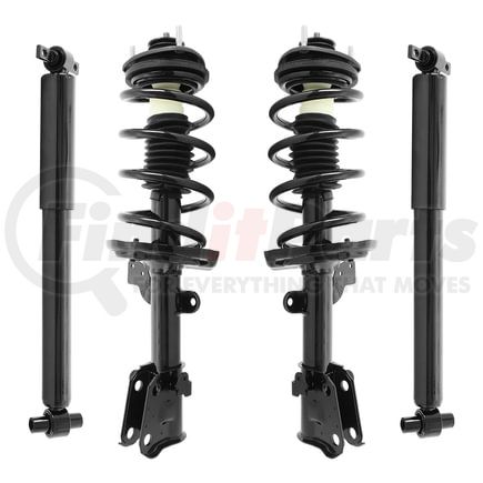 Unity Automotive 4-11645-250040-001 Front and Rear Suspension Strut and Coil Spring Assembly Shock Absorber Kit