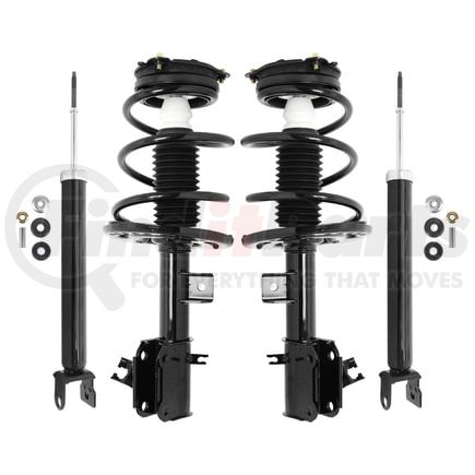 Unity Automotive 4-11633-255030-001 Front and Rear Suspension Strut and Coil Spring Assembly Shock Absorber Kit
