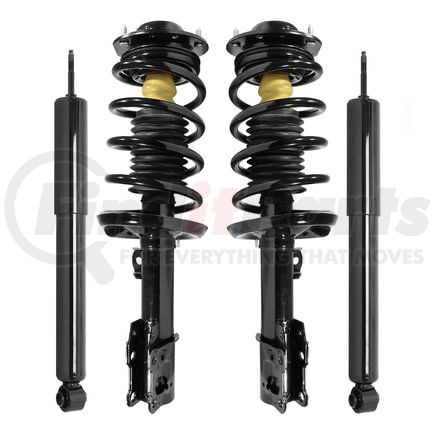 Unity Automotive 4-11671-251040-001 Front and Rear Suspension Strut and Coil Spring Assembly Shock Absorber Kit