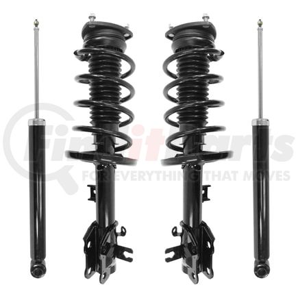Unity Automotive 4-11695-259190-001 Front and Rear Suspension Strut and Coil Spring Assembly Shock Absorber Kit