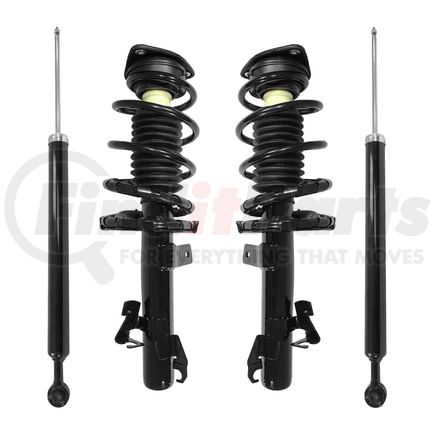 Unity Automotive 4-11681-259210-001 Front and Rear Suspension Strut and Coil Spring Assembly Shock Absorber Kit