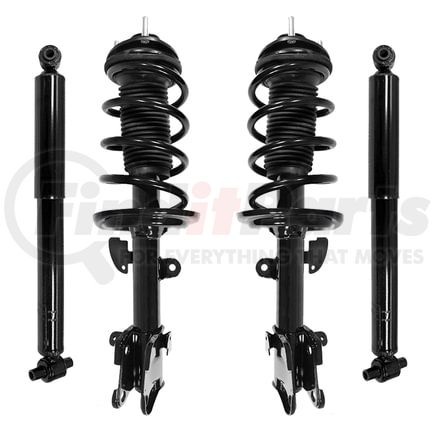 Unity Automotive 4-11713-259110-001 Front and Rear Suspension Strut and Coil Spring Assembly Shock Absorber Kit