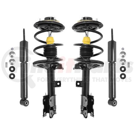 Unity Automotive 4-11761-255600-001 Front and Rear Suspension Strut and Coil Spring Assembly Shock Absorber Kit