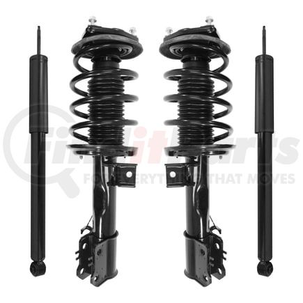 Unity Automotive 4-11765-257090-001 Front and Rear Suspension Strut and Coil Spring Assembly Shock Absorber Kit