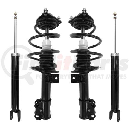 Unity Automotive 4-11771-259160-001 Front and Rear Suspension Strut and Coil Spring Assembly Shock Absorber Kit