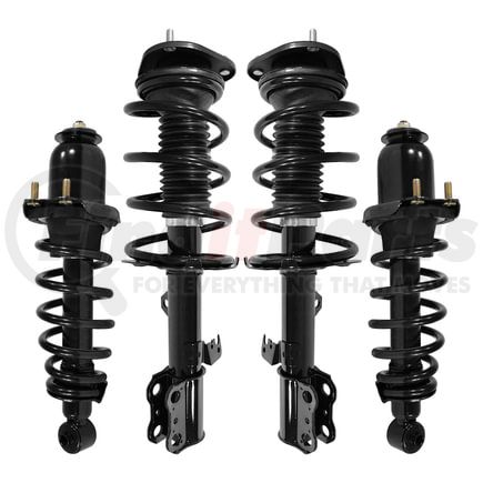 Unity Automotive 4-11801-15801-001 Front and Rear Suspension Strut and Coil Spring Assembly Kit