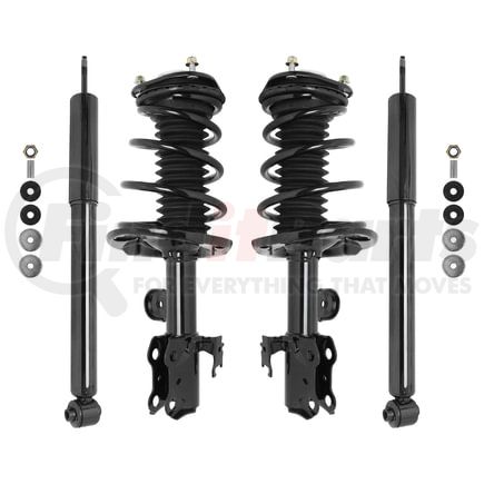 Unity Automotive 4-11803-259050-001 Front and Rear Suspension Strut and Coil Spring Assembly Shock Absorber Kit