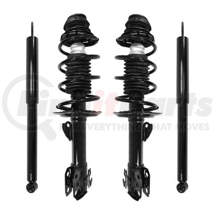 Unity Automotive 4-11805-254130-001 Front and Rear Suspension Strut and Coil Spring Assembly Shock Absorber Kit