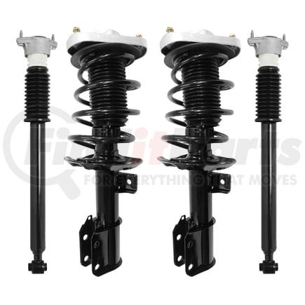 Unity Automotive 4-11810-254870-001 Front and Rear Suspension Strut and Coil Spring Assembly Shock Absorber Kit