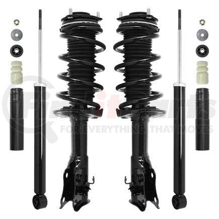 Unity Automotive 4-11813-253040-001 Front and Rear Suspension Strut and Coil Spring Assembly Shock Absorber Kit
