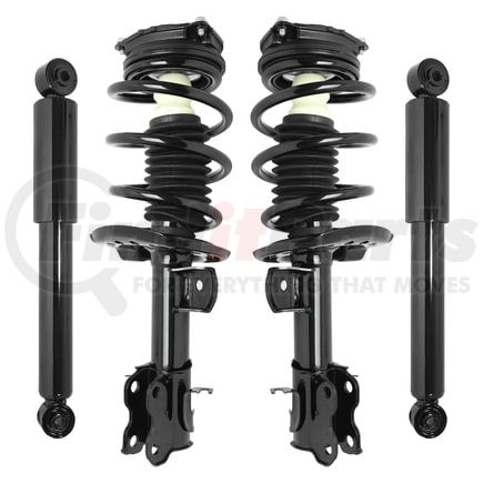 Unity Automotive 4-11785-255160-001 Front and Rear Suspension Strut and Coil Spring Assembly Shock Absorber Kit