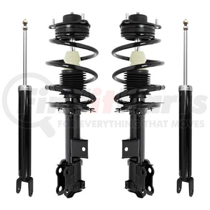 Unity Automotive 4-11791-259160-001 Front and Rear Suspension Strut and Coil Spring Assembly Shock Absorber Kit