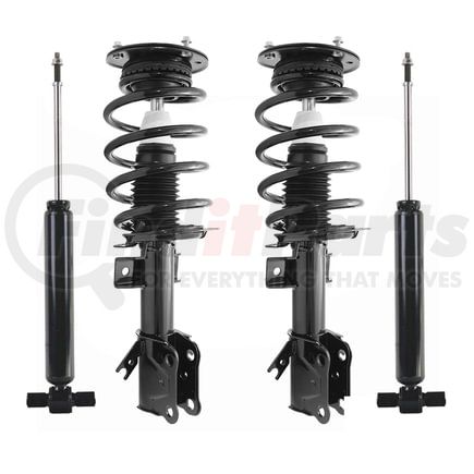 Unity Automotive 4-11830-252260-001 Front and Rear Suspension Strut and Coil Spring Assembly Shock Absorber Kit