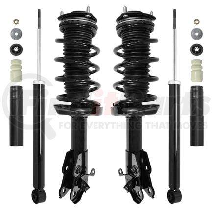 Unity Automotive 4-11815-253040-001 Front and Rear Suspension Strut and Coil Spring Assembly Shock Absorber Kit