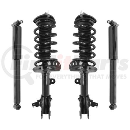 Unity Automotive 4-11901-250050-001 Front and Rear Suspension Strut and Coil Spring Assembly Shock Absorber Kit