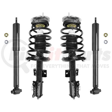 Unity Automotive 4-11861-259340-001 Front and Rear Suspension Strut and Coil Spring Assembly Shock Absorber Kit