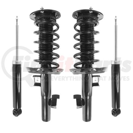 Unity Automotive 4-11867-259960-001 Front and Rear Suspension Strut and Coil Spring Assembly Shock Absorber Kit