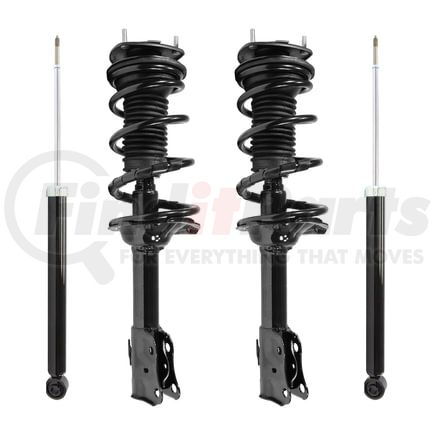 Unity Automotive 4-11920-259350-001 Front and Rear Suspension Strut and Coil Spring Assembly Shock Absorber Kit