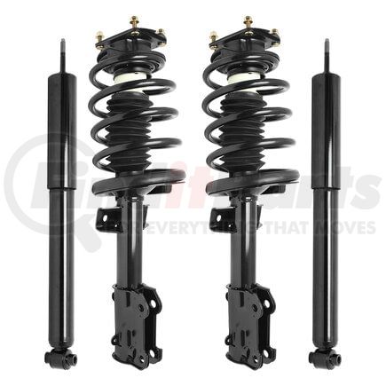 Unity Automotive 4-11930-252400-001 Front and Rear Suspension Strut and Coil Spring Assembly Shock Absorber Kit