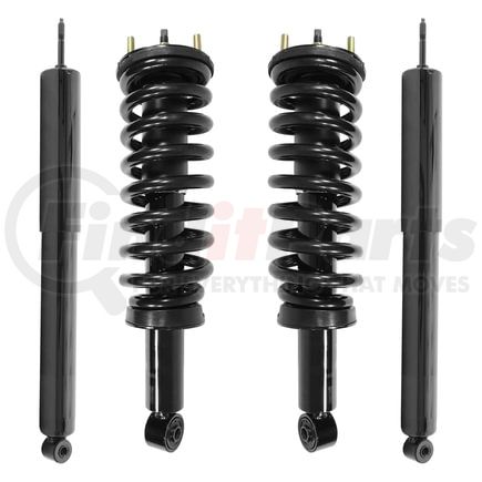 Unity Automotive 4-11931-254700-001 Front and Rear Suspension Strut and Coil Spring Assembly Shock Absorber Kit