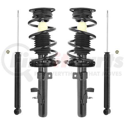 Unity Automotive 4-11973-252420-001 Front and Rear Suspension Strut and Coil Spring Assembly Shock Absorber Kit