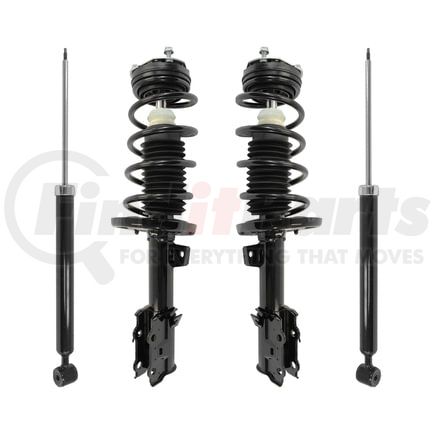 Unity Automotive 4-11947-252140-001 Front and Rear Suspension Strut and Coil Spring Assembly Shock Absorber Kit