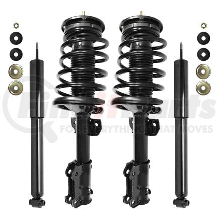 Unity Automotive 4-11950-252400-001 Front and Rear Suspension Strut and Coil Spring Assembly Shock Absorber Kit