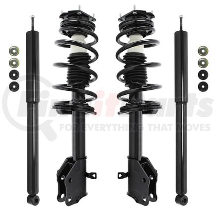 Unity Automotive 4-11983-252410-001 Front and Rear Suspension Strut and Coil Spring Assembly Shock Absorber Kit