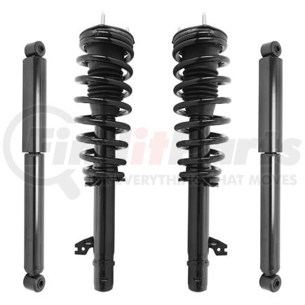 Unity Automotive 4-11985-259040-001 Front and Rear Suspension Strut and Coil Spring Assembly Shock Absorber Kit