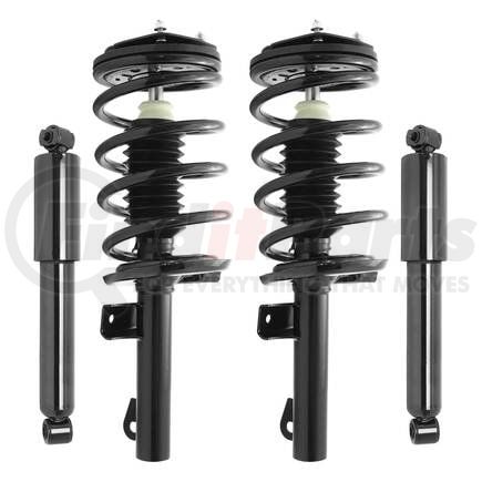 Unity Automotive 4-13010-252700-001 Front and Rear Suspension Strut and Coil Spring Assembly Shock Absorber Kit