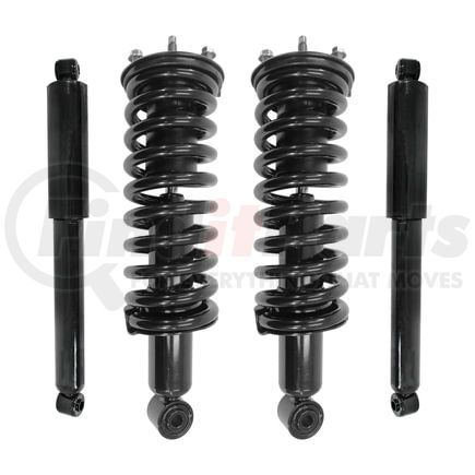 Unity Automotive 4-13020-255410-001 Front and Rear Suspension Strut and Coil Spring Assembly Shock Absorber Kit
