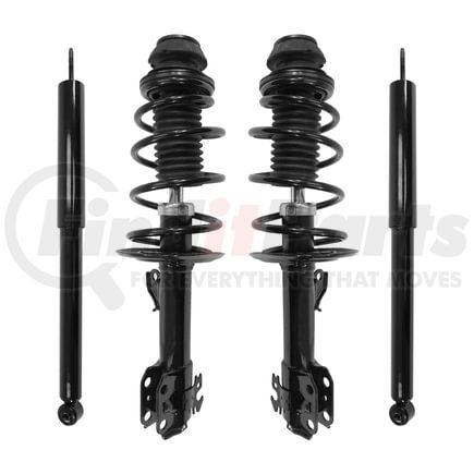 Unity Automotive 4-13071-254130-001 Front and Rear Suspension Strut and Coil Spring Assembly Shock Absorber Kit